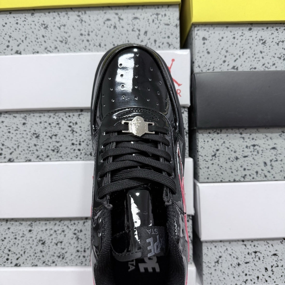 Bape Sta Black Red Shark