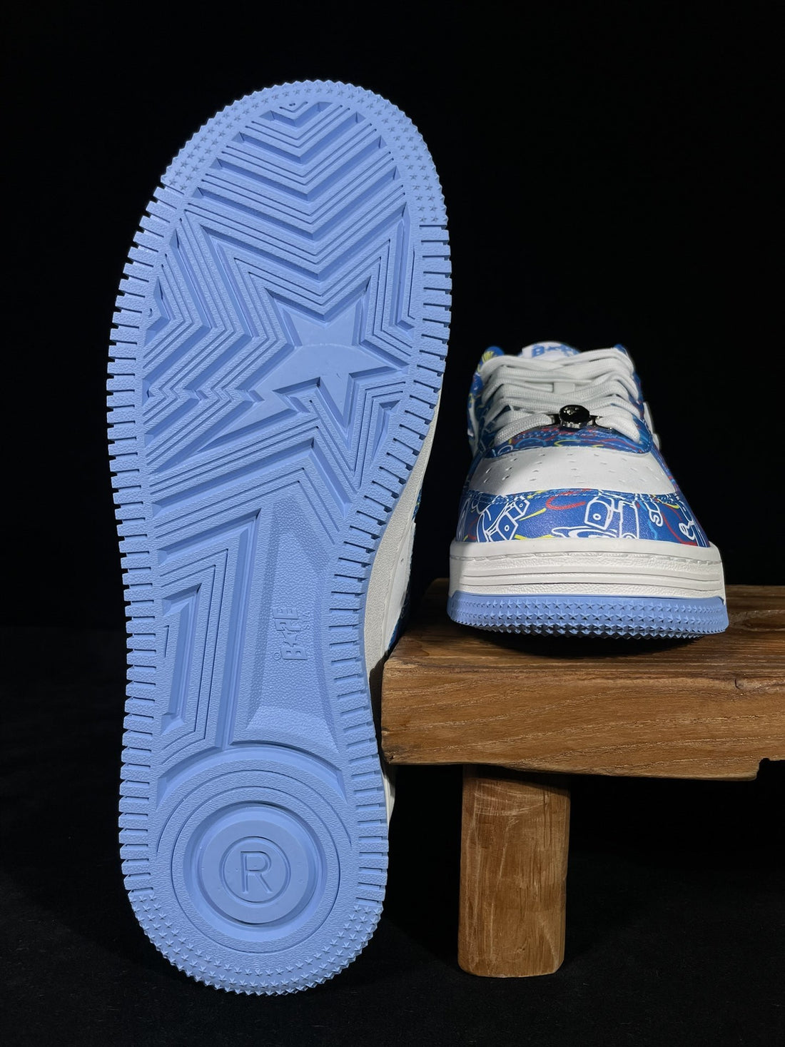 Bape Sta Blue Graffiti