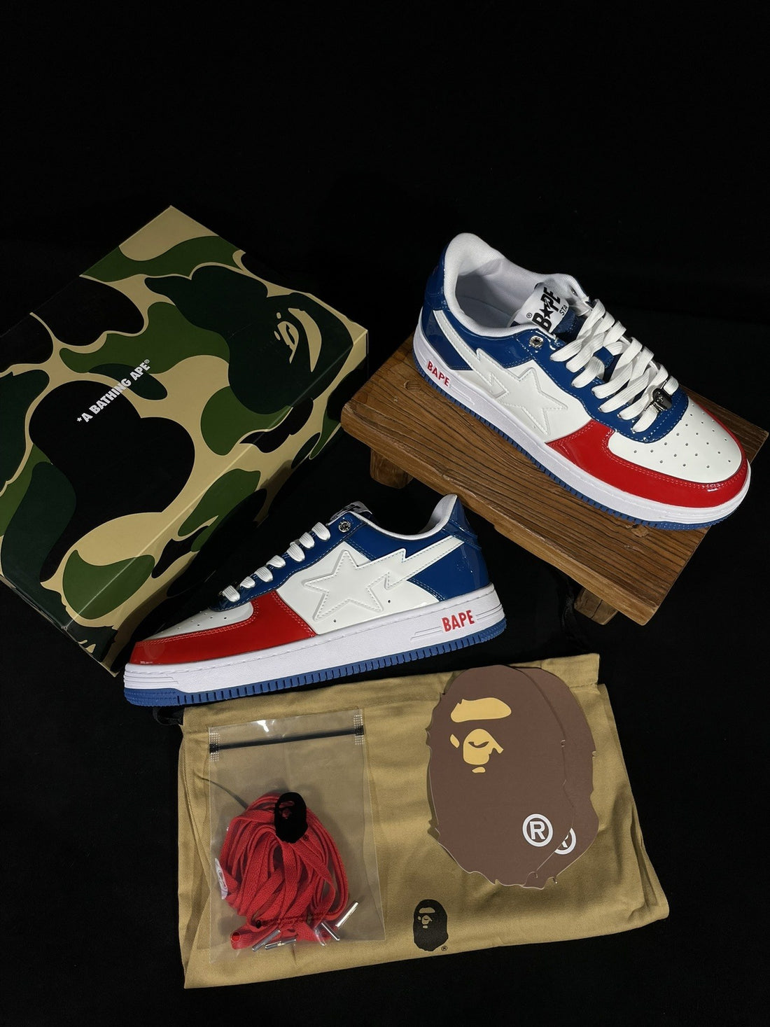 Bape Sta Blue Red White