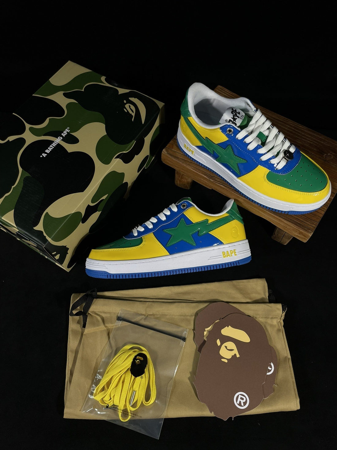 Bape Sta Blue Yellow Green
