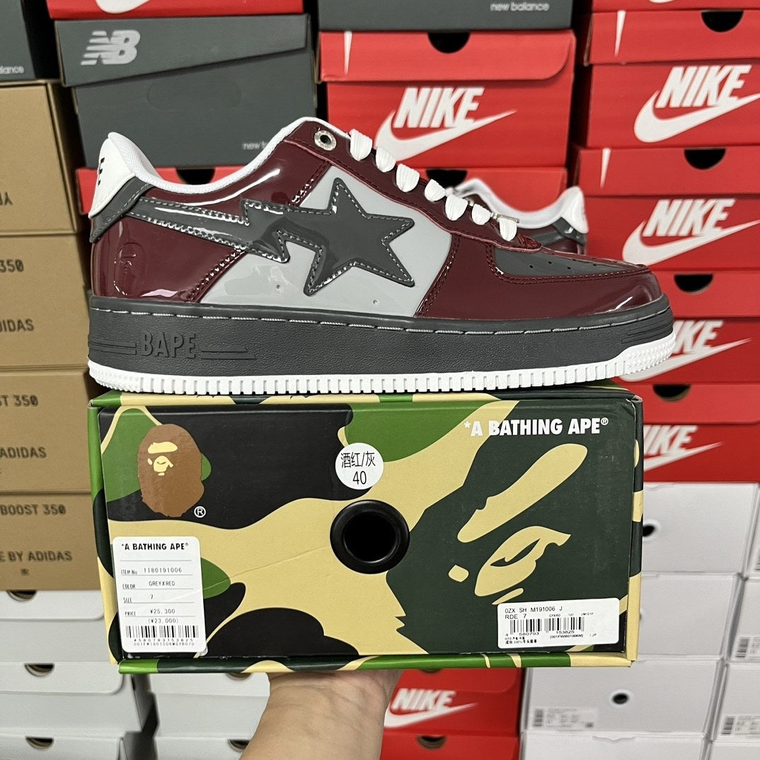 Bape Sta Burgundy Patent