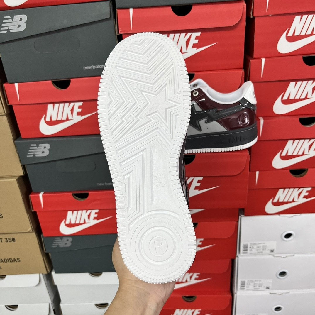 Bape Sta Burgundy Patent