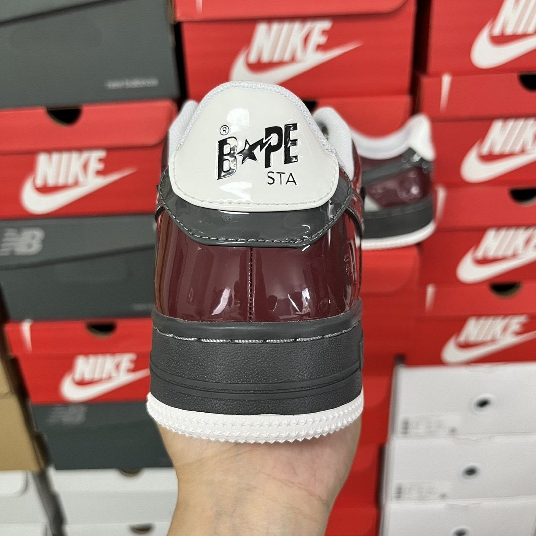 Bape Sta Burgundy Patent