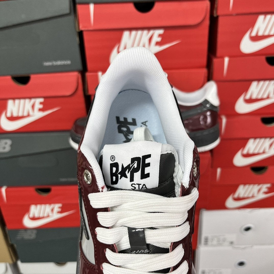 Bape Sta Burgundy Patent