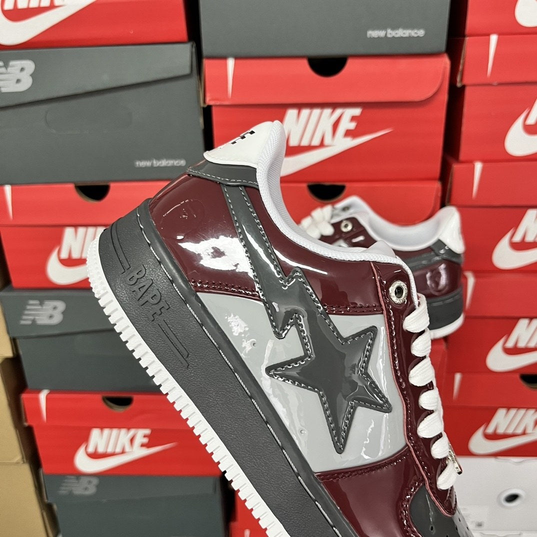 Bape Sta Burgundy Patent