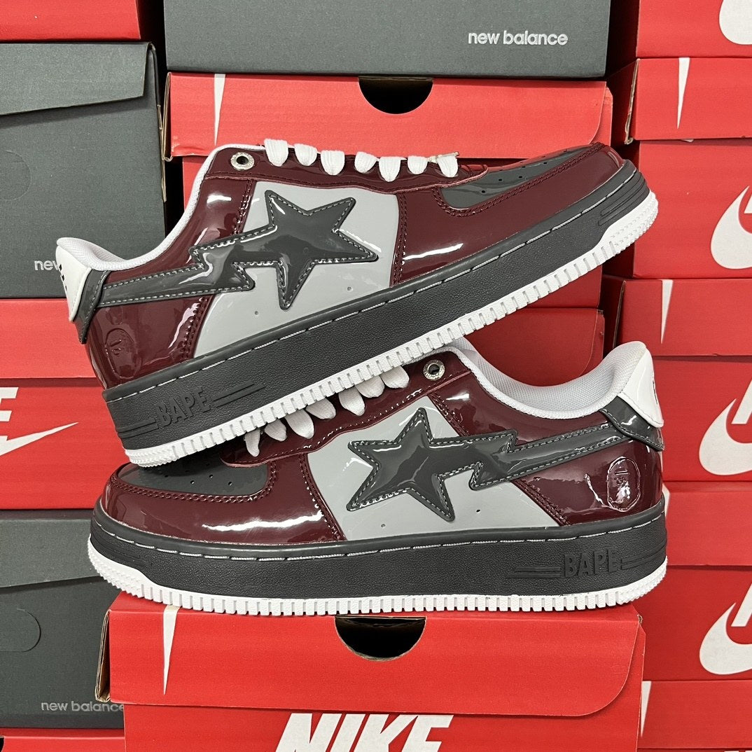 Bape Sta Burgundy Patent