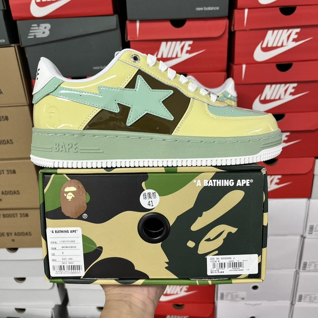 Bape Sta Green Yellow Brown
