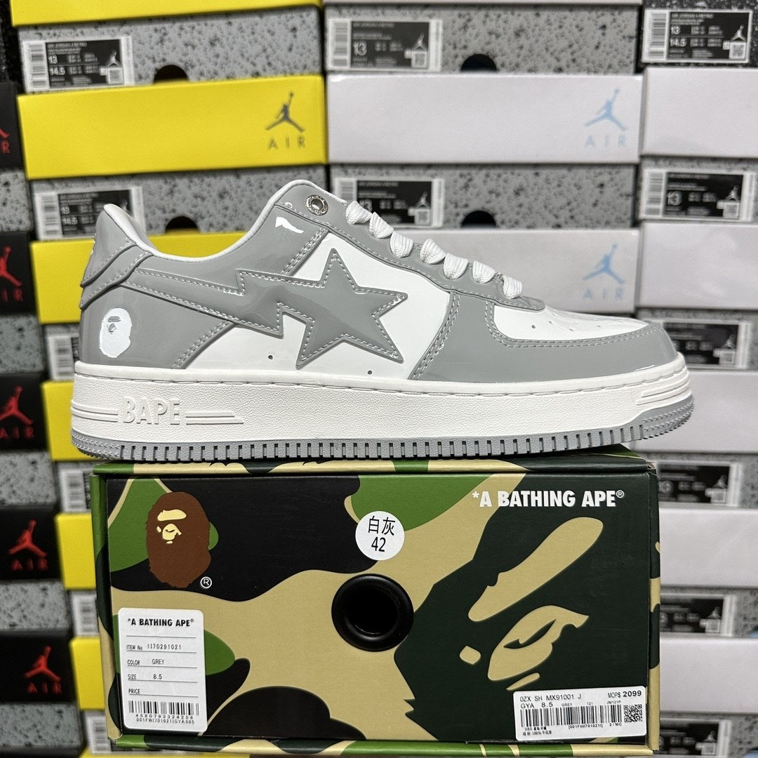 Bape Sta Grey White