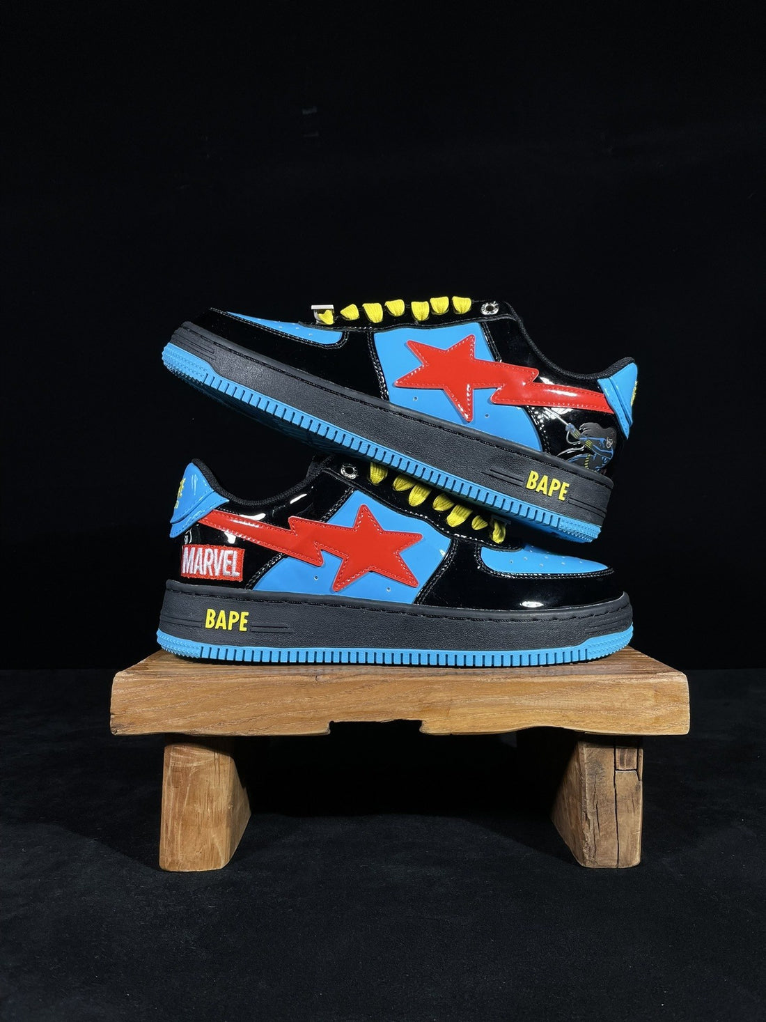 Bape Sta Marvel Black Blue Red