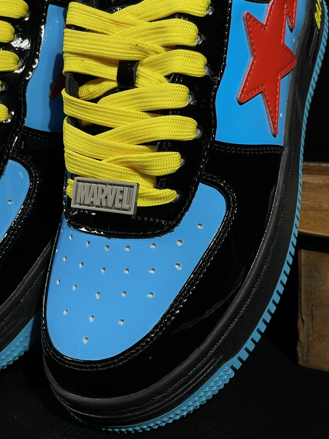 Bape Sta Marvel Black Blue Red