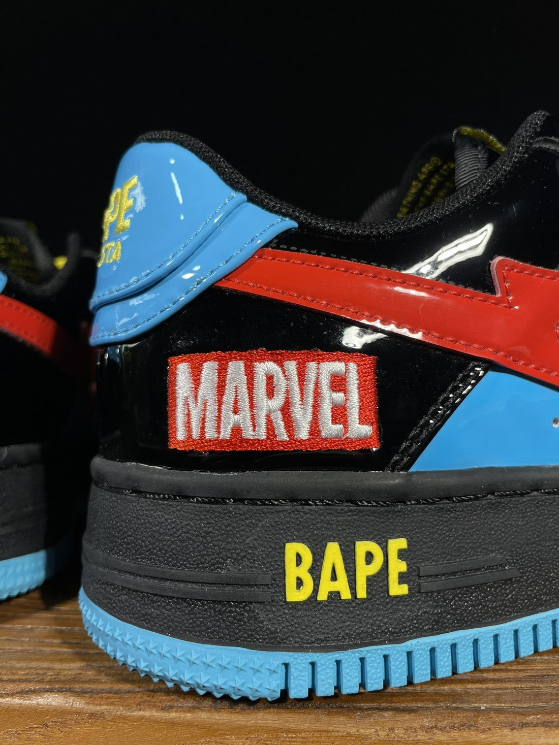 Bape Sta Marvel Black Blue Red