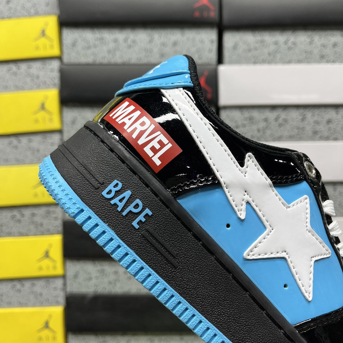 Bape Sta Marvel Black Blue White