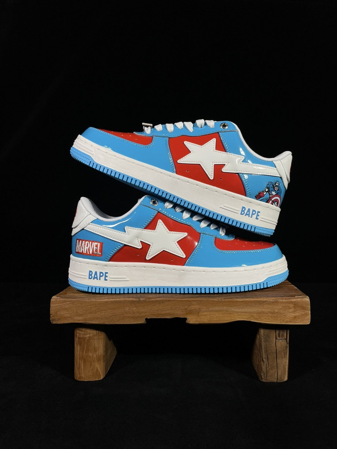 Bape Sta Marvel Captain America Blue