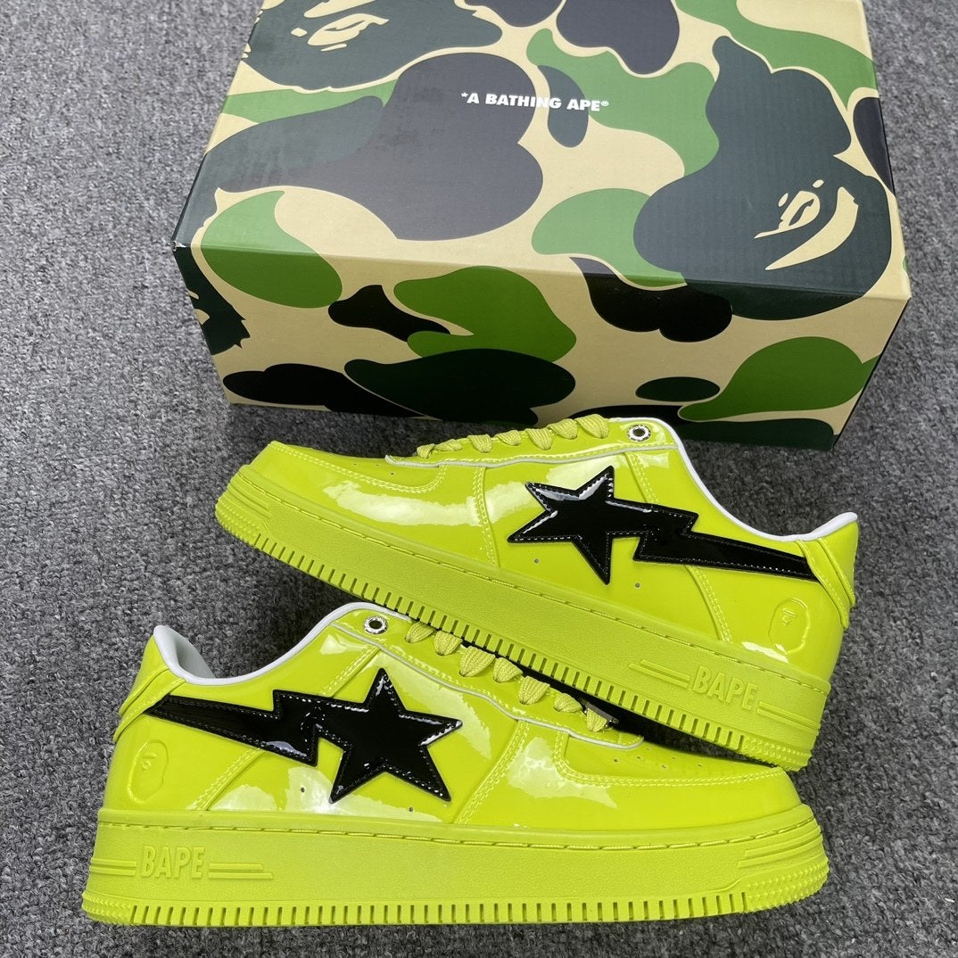 Bape Sta Neon Green Patent