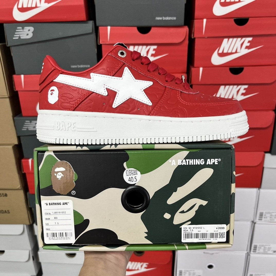 Bape Sta Red Suede