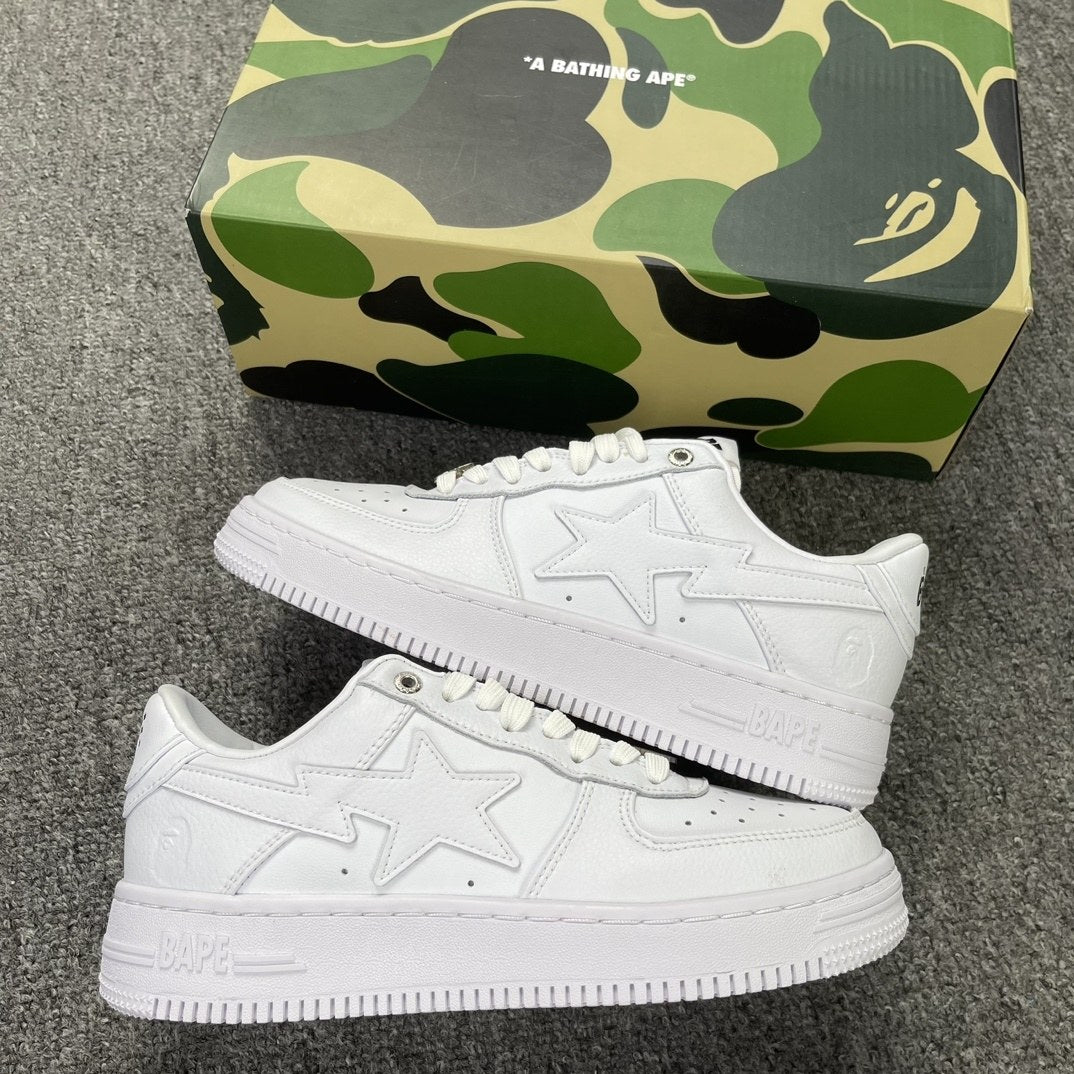 Bape Sta Triple White Pebbled