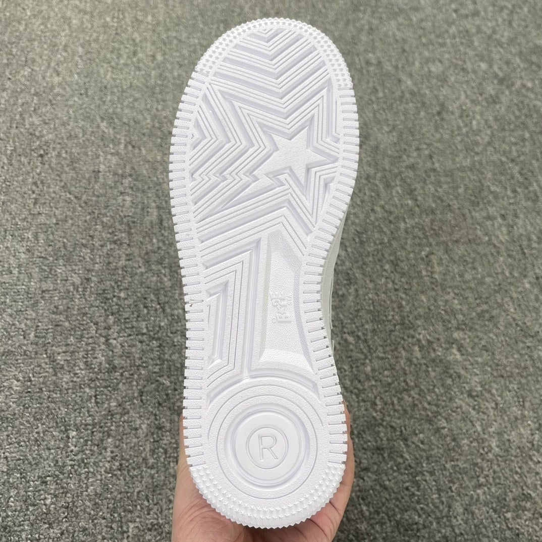 Bape Sta Triple White Pebbled