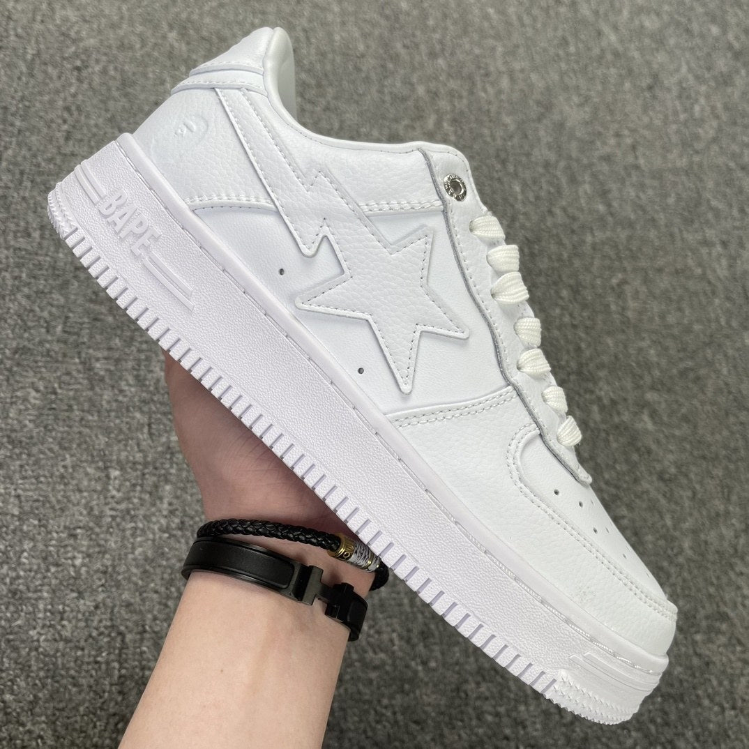 Bape Sta Triple White Pebbled