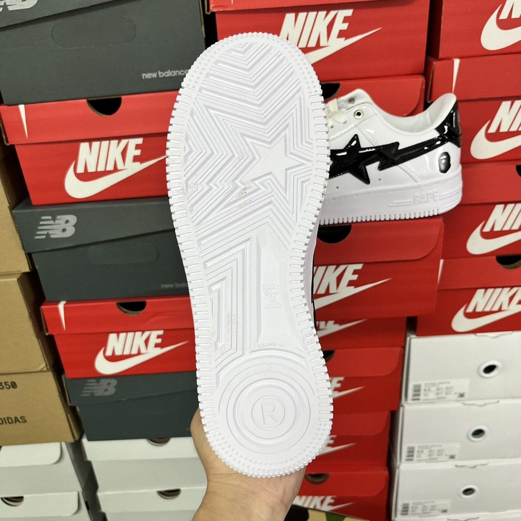 Bape Sta White Black Ape Head