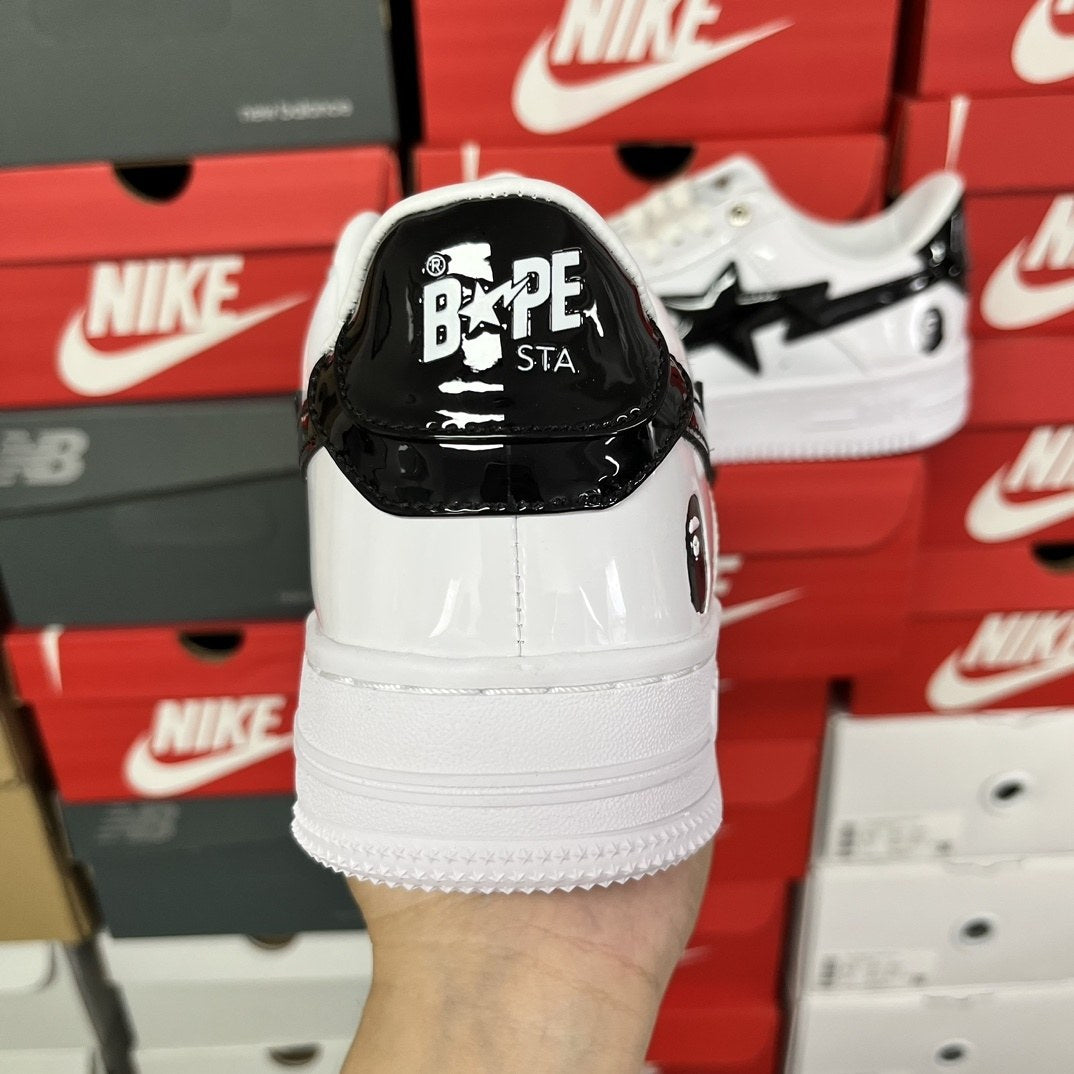 Bape Sta White Black Ape Head