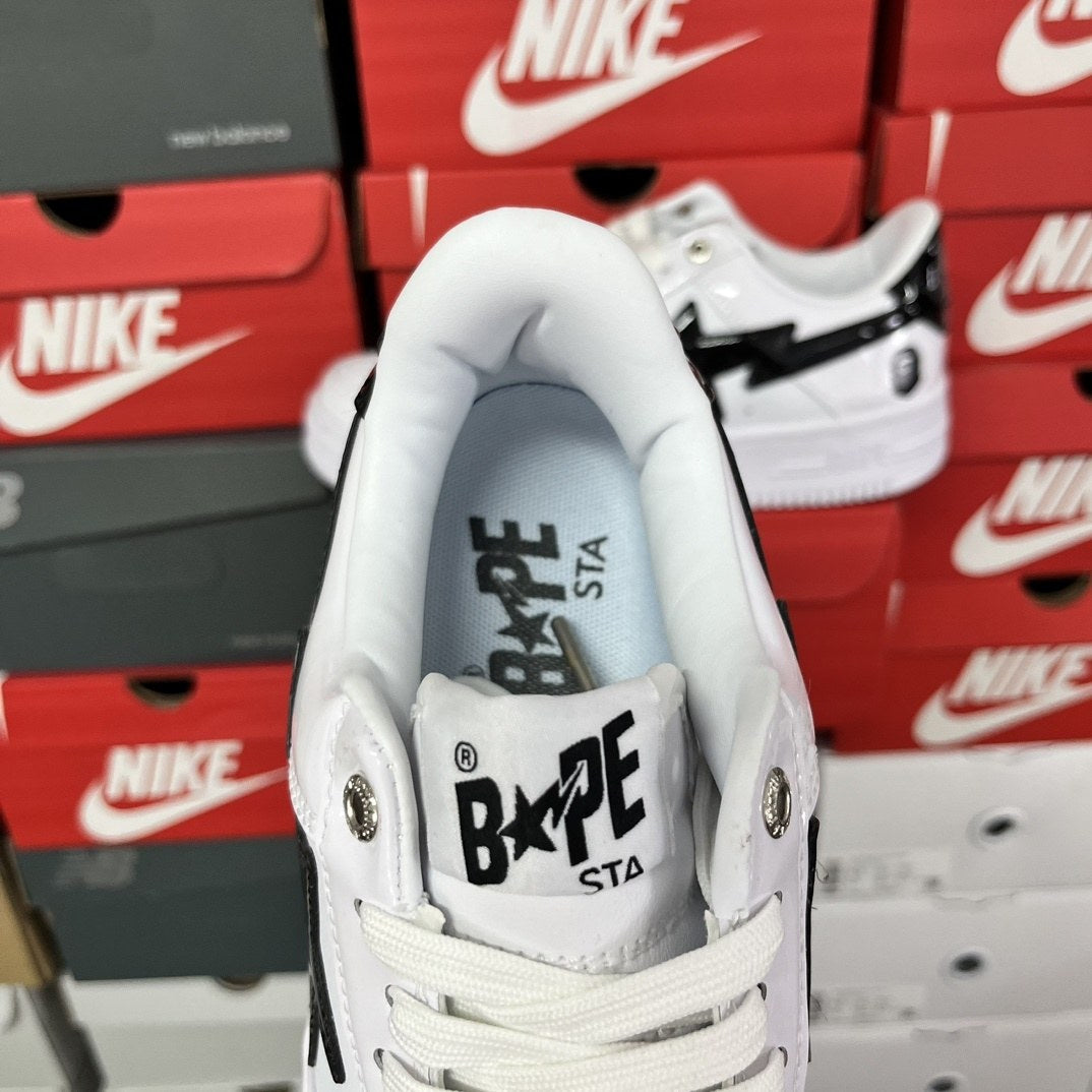 Bape Sta White Black Ape Head