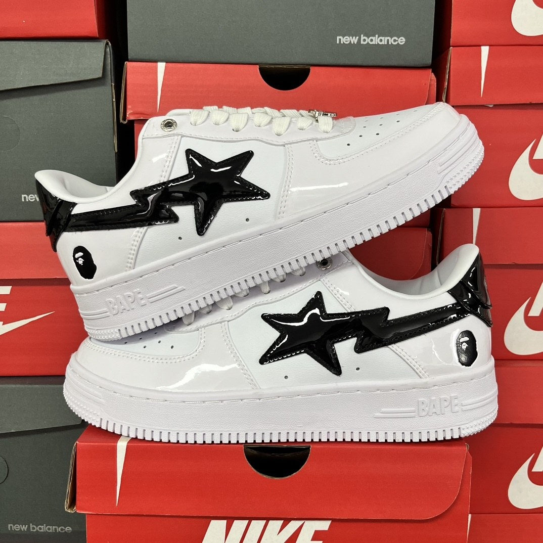 Bape Sta White Black Ape Head