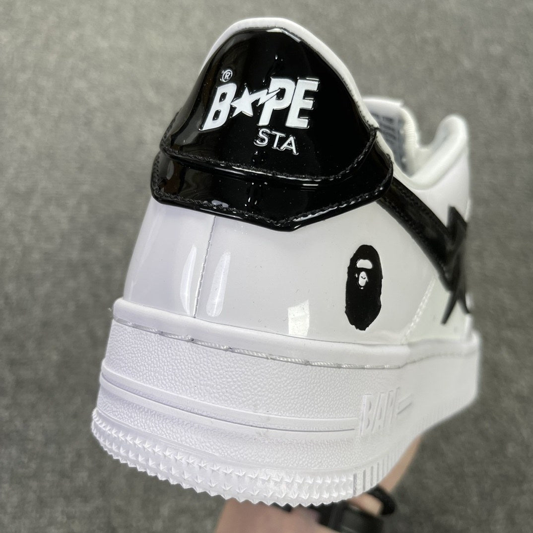 Bape Sta White Black Patent