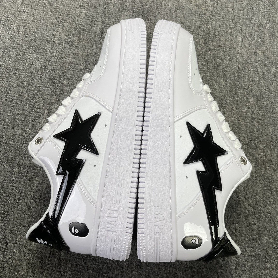 Bape Sta White Black Patent