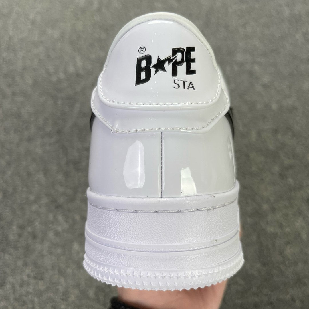 Bape Sta White Black Patent Classic