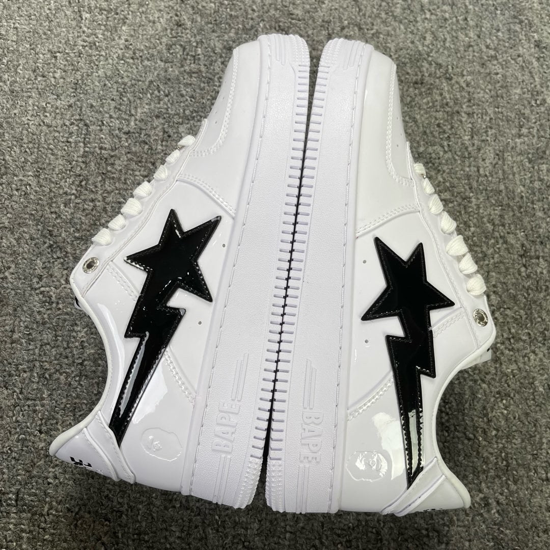 Bape Sta White Black Patent Classic