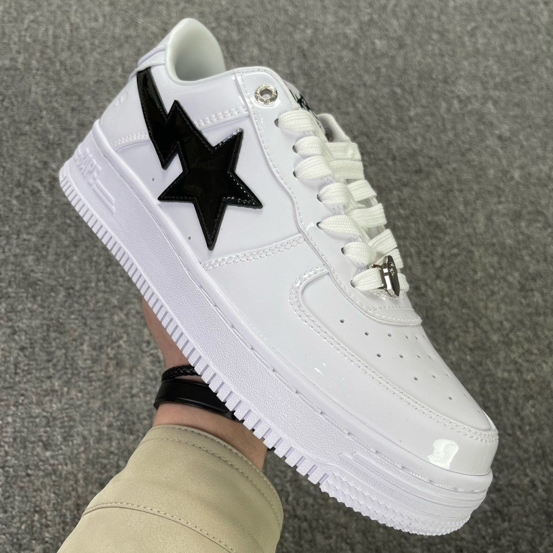 Bape Sta White Black Patent Classic