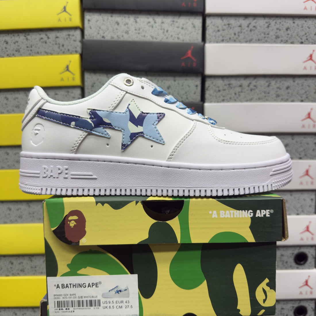 Bape Sta White Blue Camo