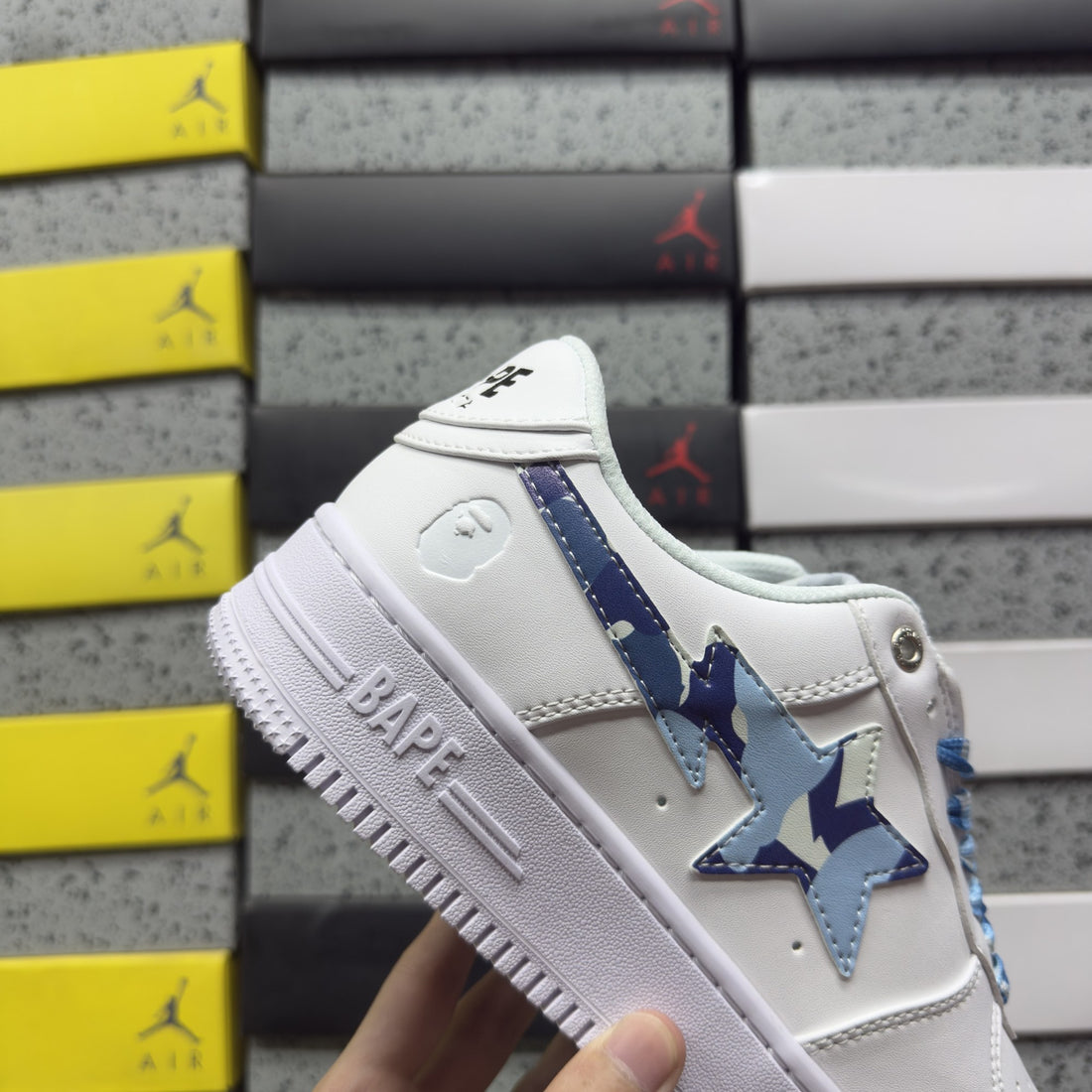 Bape Sta White Blue Camo