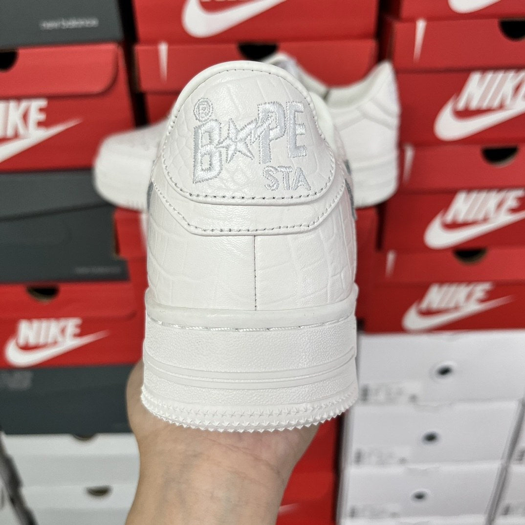 Bape Sta White Embossed Logo