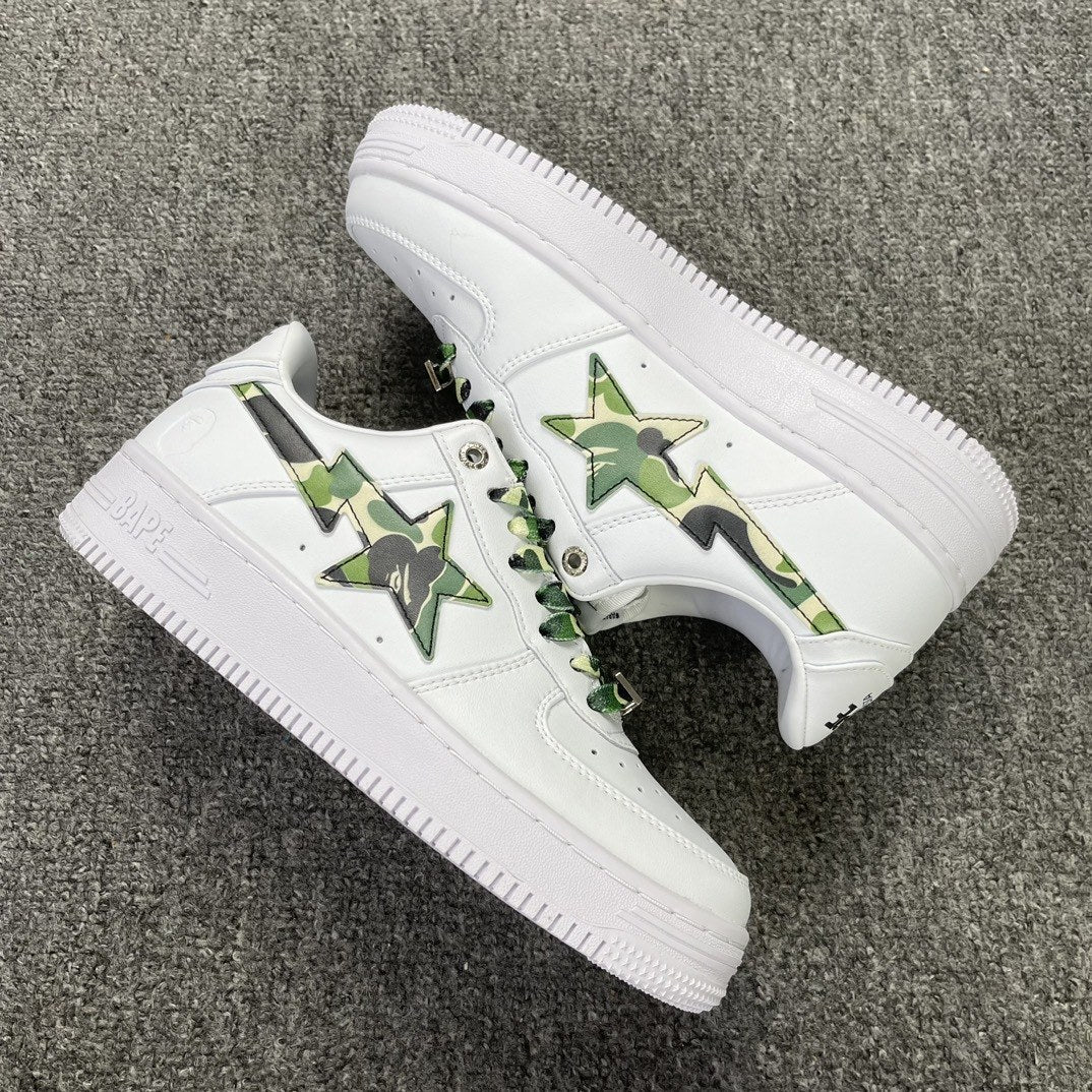 Bape Sta White Green Camo