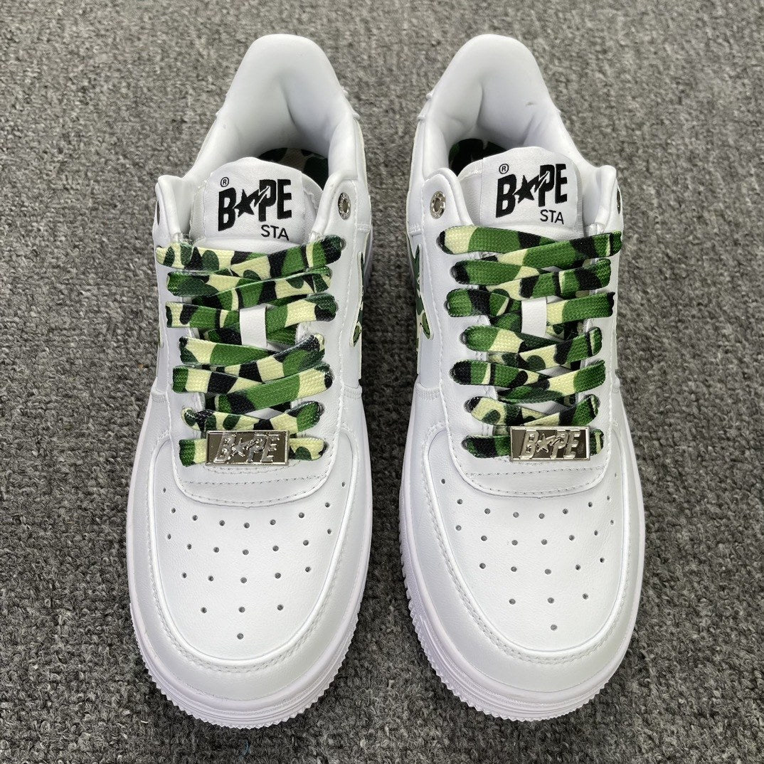 Bape Sta White Green Camo