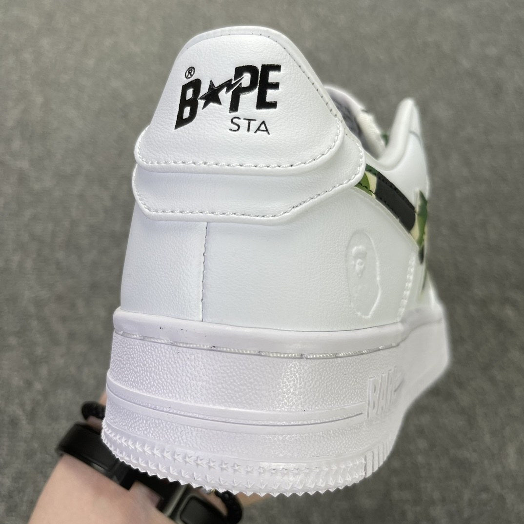 Bape Sta White Green Camo