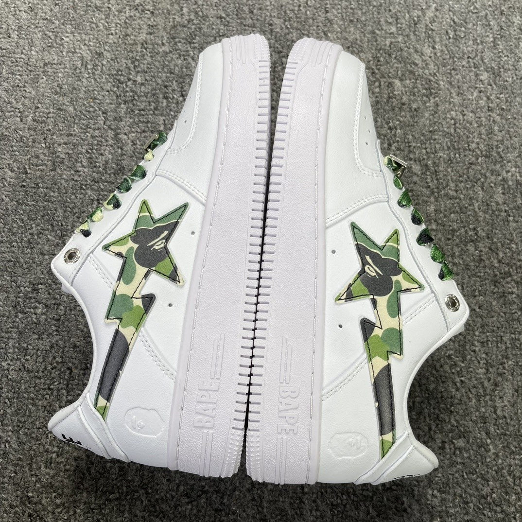 Bape Sta White Green Camo