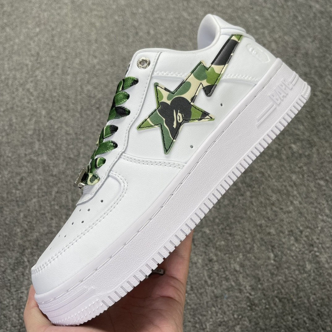 Bape Sta White Green Camo