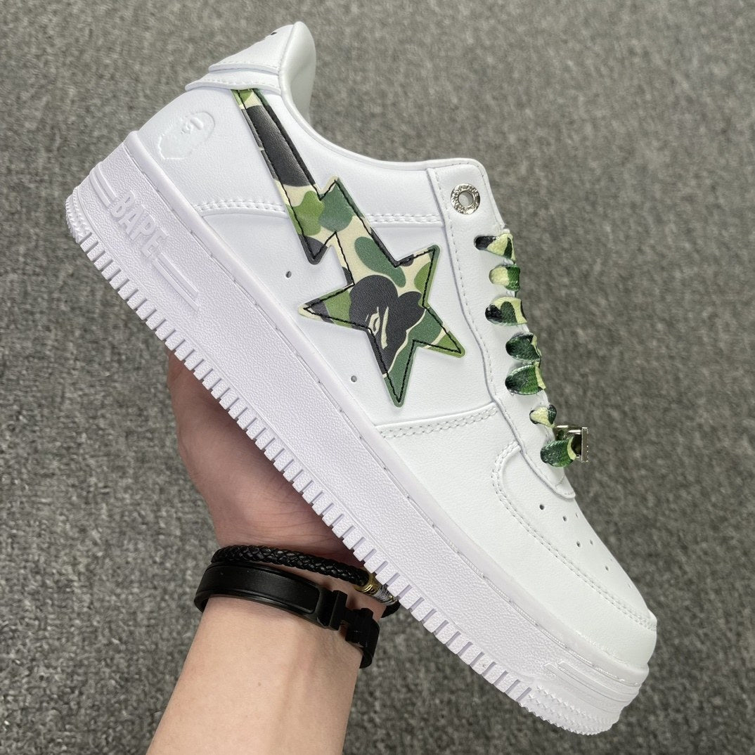 Bape Sta White Green Camo