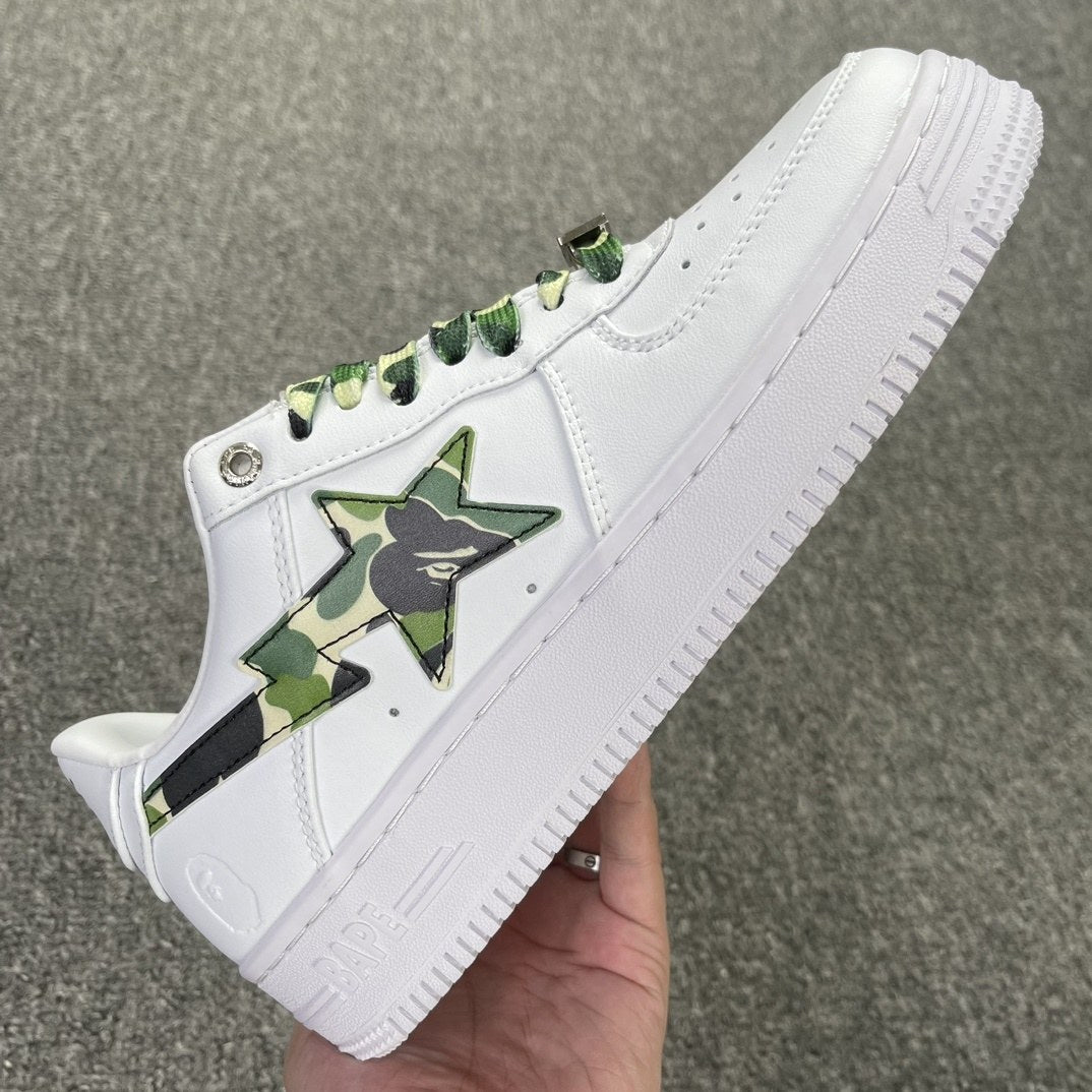 Bape Sta White Green Camo