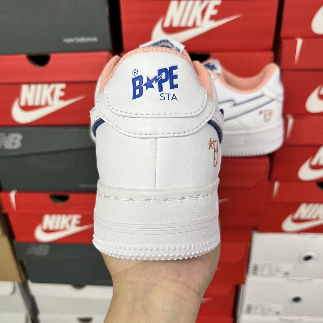 Bape Sta White Pink Outline