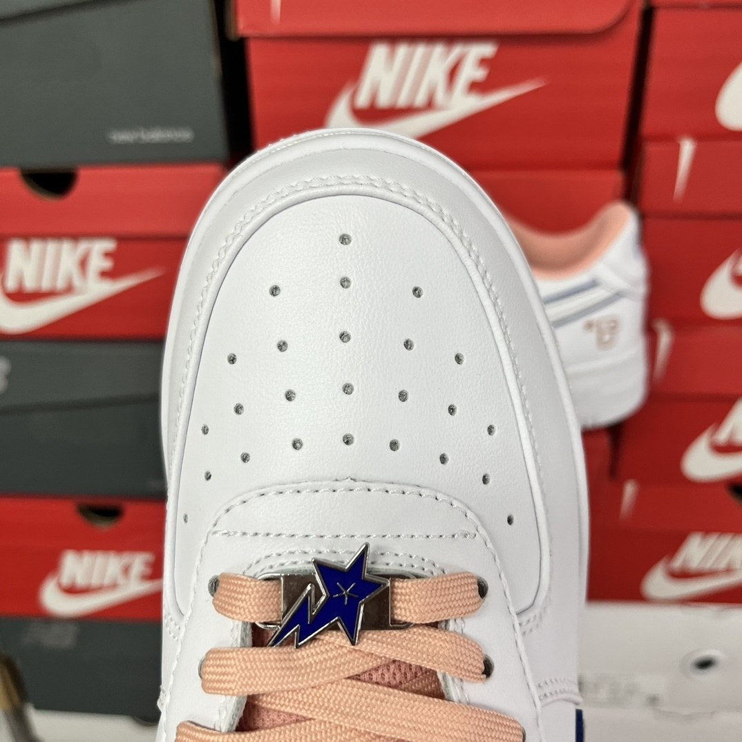Bape Sta White Pink Outline