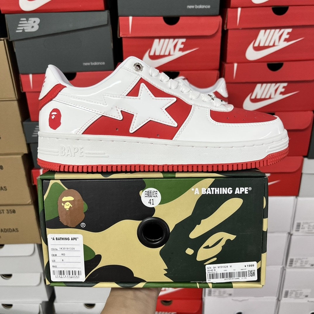 Bape Sta White Red Mirror