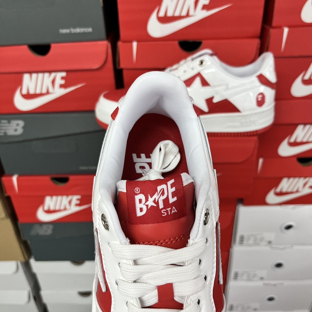 Bape Sta White Red Mirror