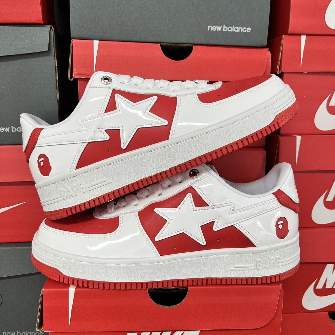 Bape Sta White Red Mirror
