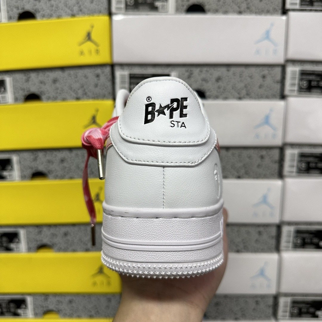 Bape Sta White Red Pink