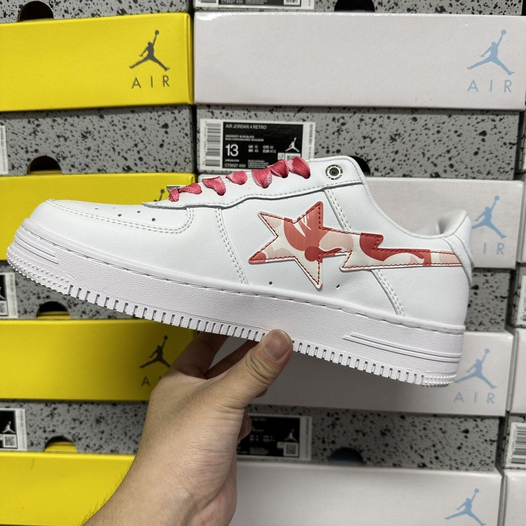 Bape Sta White Red Pink
