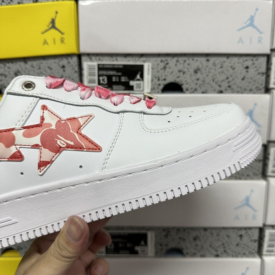 Bape Sta White Red Pink