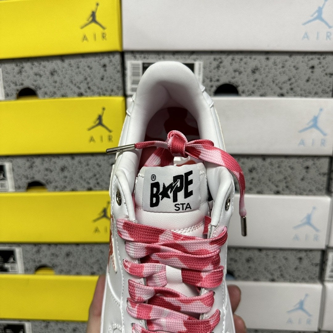 Bape Sta White Red Pink
